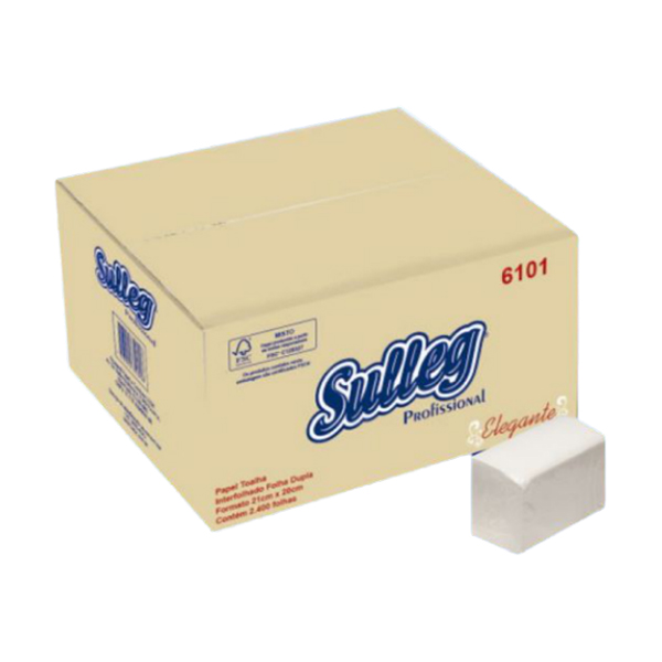 Papel Toalha Elegante Folha Dupla 2.400 folhas